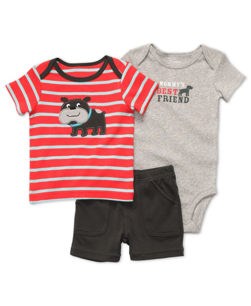 Carters Baby Set, Baby Boys 3 Piece Hippo Police Officer Pajamas