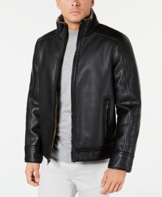 calvin klein leather jacket macys