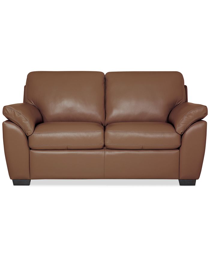 Furniture Lothan 64" Leather Loveseat, Created for Macy's & Reviews