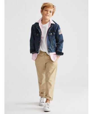 polo shirt with jean jacket