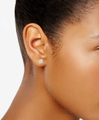 1 carat solitaire earrings
