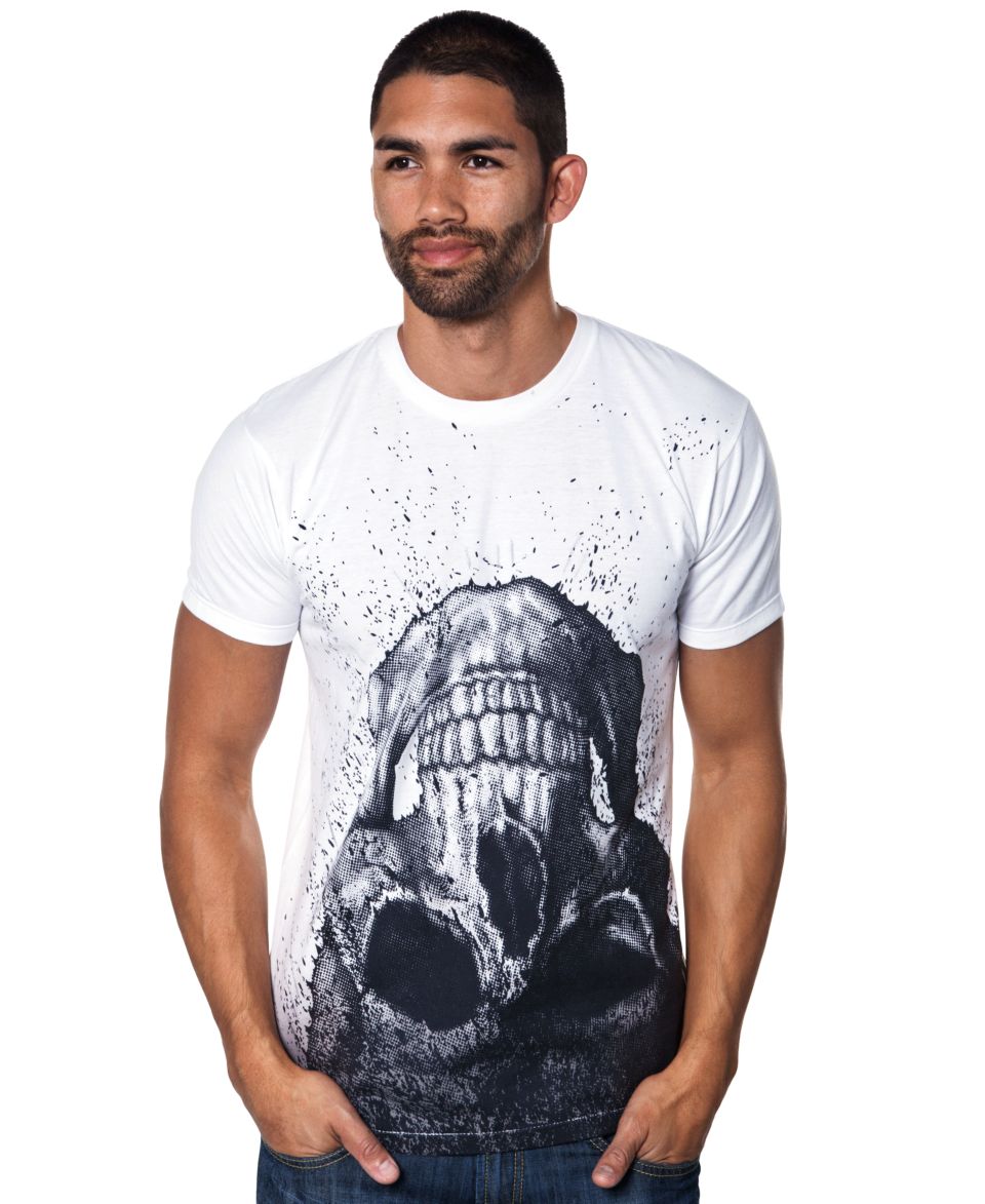 Marc Ecko Cut & Sew Shirts, Los Lideres Floral Skull Graphic T Shirt