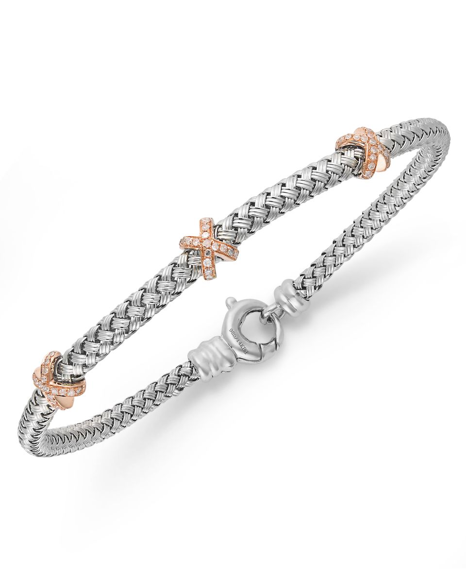 EFFY Collection Diamond Bracelet, 14k Rose Gold Over Sterling Silver