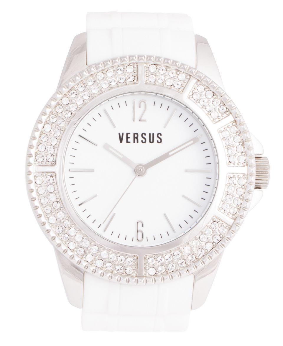 Versus by Versace Watch, Unisex Tokyo White Enamel and Stainless Steel