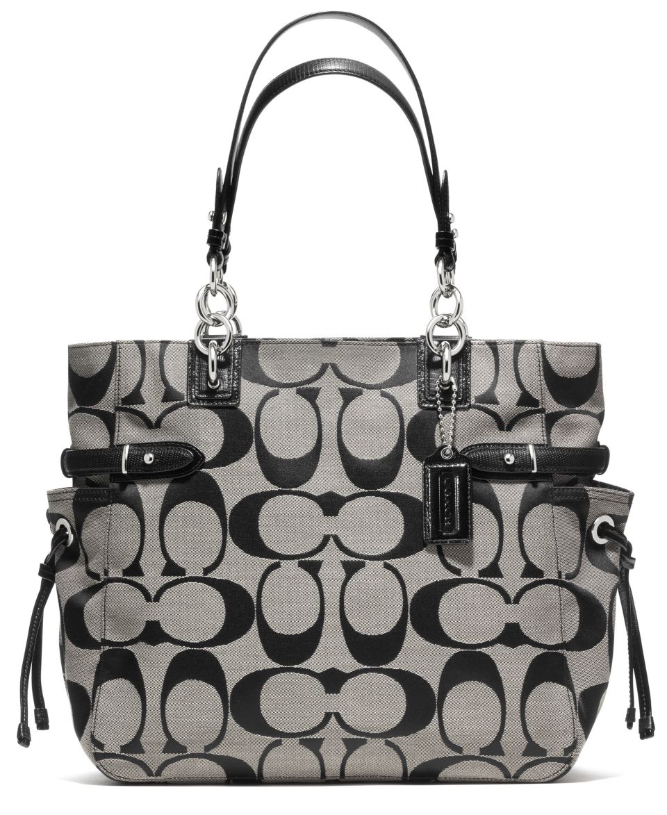 COACH MADISON DOTTED OP ART OUTLINE TOTE