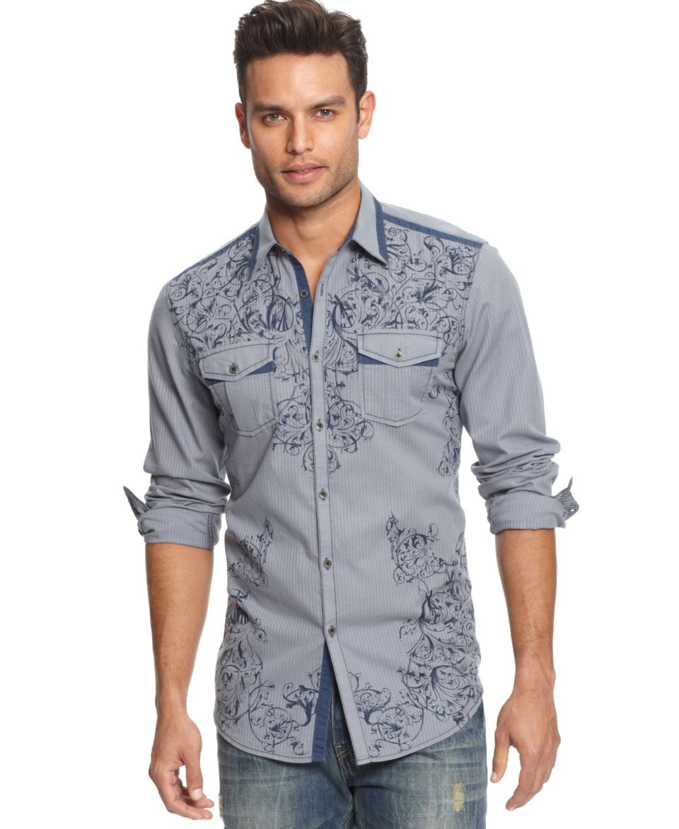 INC International Concepts Shirt, Staple Shirt   Mens Casual Shirts