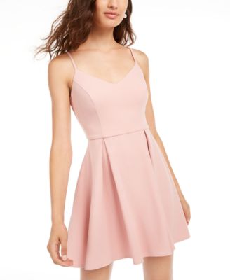 pleated fit and flare dress