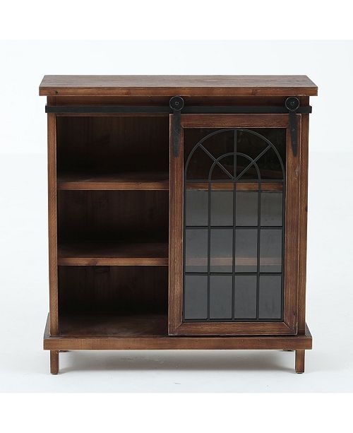 Luxen Home Classic Design Sliding Door Console Cabinet Reviews Furniture Macy S