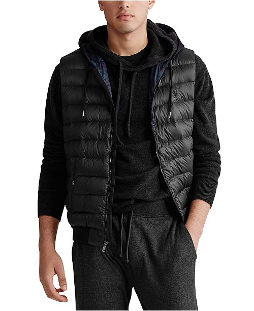 Polo Ralph Lauren Men S Double Knit Hooded Vest Reviews Coats Jackets Men Macy S