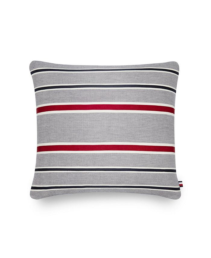 Tommy Hilfiger Applique Stripe 20 Square Decorative Pillow Reviews Decorative Throw Pillows Bed Bath Macy S