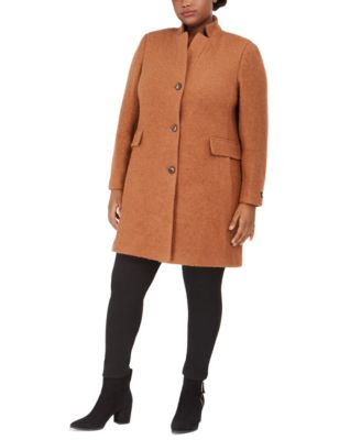 macy's plus size wool coats