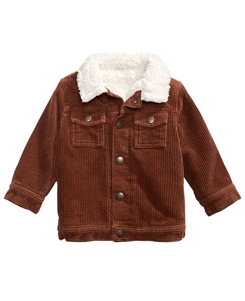 First Impressions Baby Boys Faux Fur Trim Corduroy Jacket Created For Macy S Reviews Coats Jackets Kids Macy S