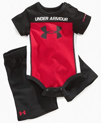 Under Armour Baby Set, Baby Boys Baselayer Bodysuit and Shorts Set ...