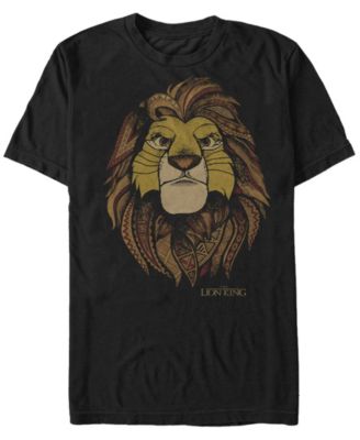 Мужская футболка Disney Lion King Noble Simba с коротким рукавом черного цвета