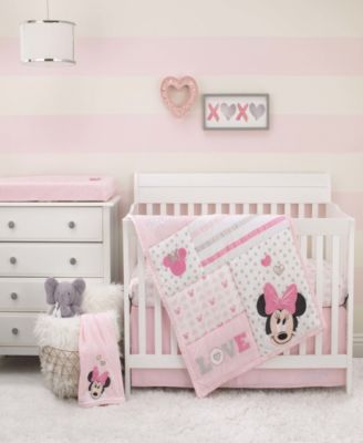 minnie mouse mini crib bedding set