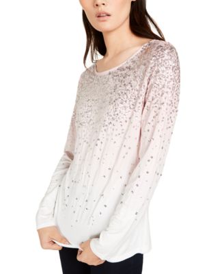macy's inc sequin tops