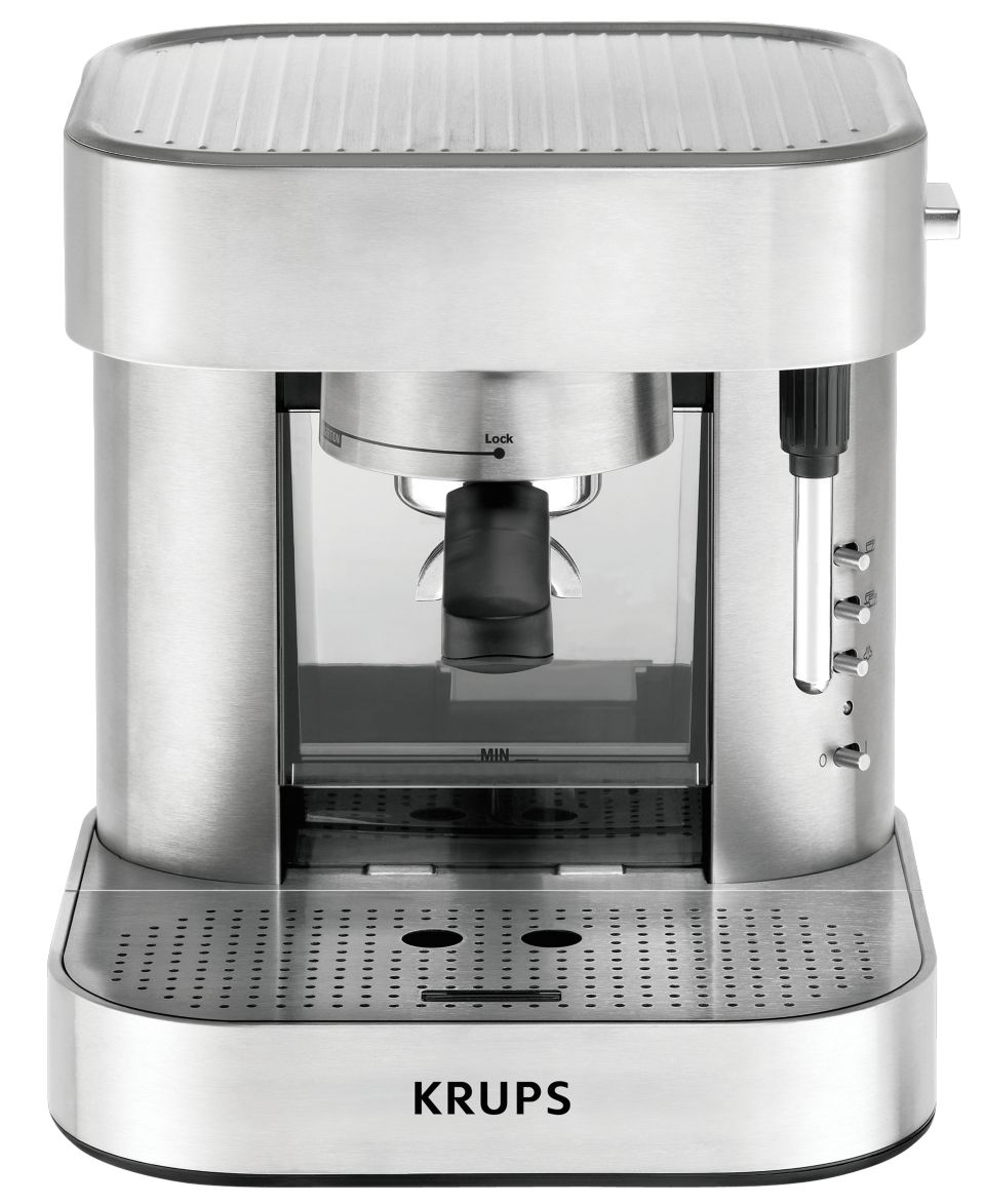 Krups XP5220 Espresso Machine, Precise Tamp Stainless   Coffee, Tea