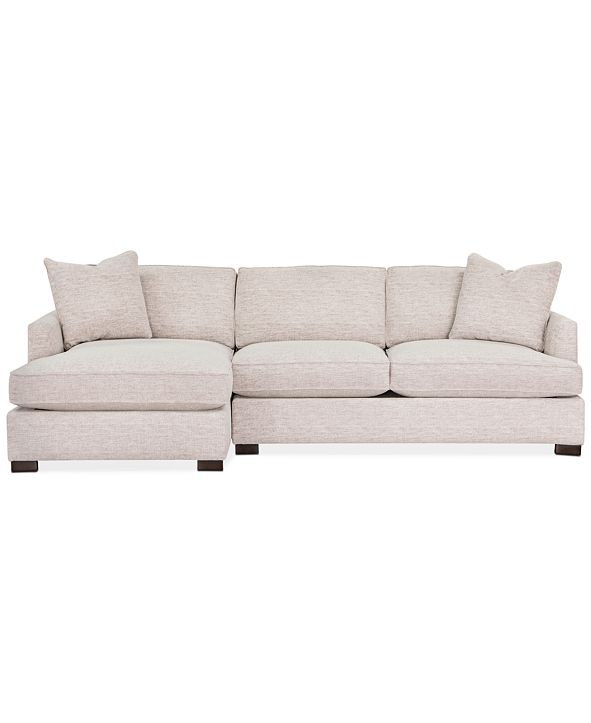 Furniture Juliam 2Pc. Fabric Sofa with Chaise, Created for Macy's