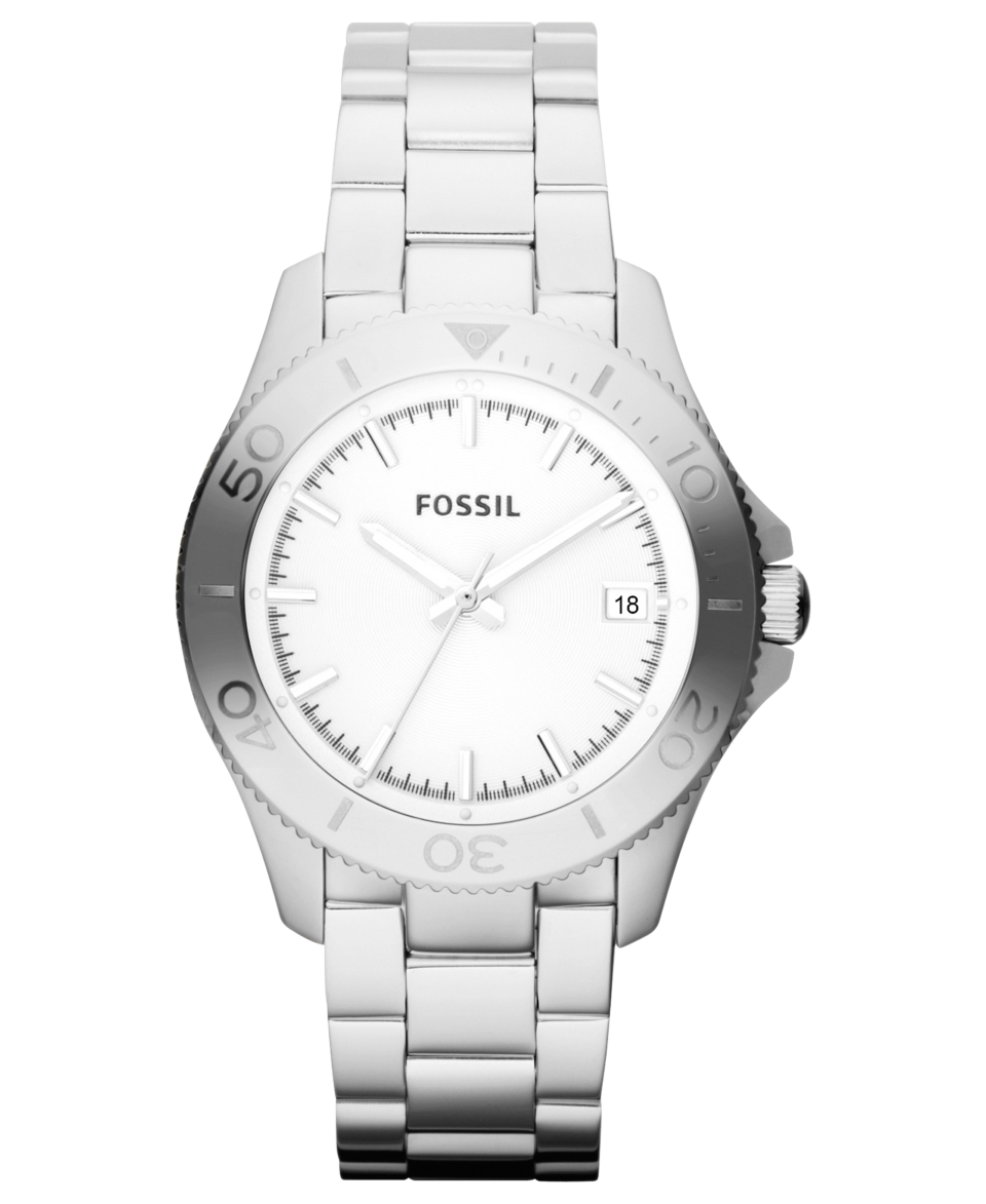 Fossil Watch, Womens Retro Traveler Stainless Steel Bracelet 36mm