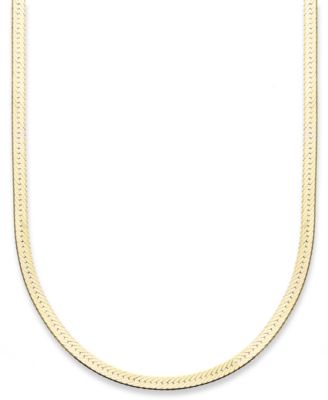 herringbone gold chain necklace