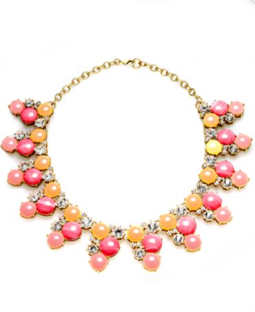 Charter Club Gold-Tone Crystal Pink Stone Statement Necklace - Jewelry ...