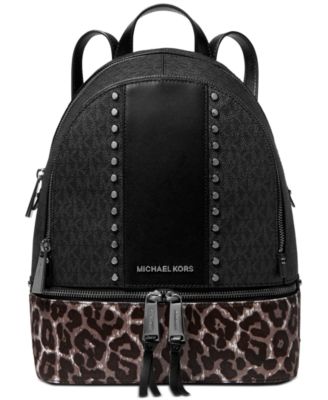 michael kors leopard print backpack