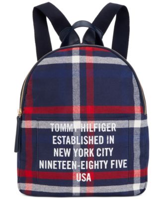 tommy hilfiger checkered backpack