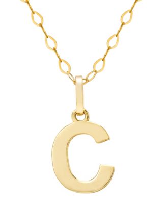 Macy's Initial Pendant Necklace with 18 