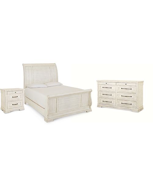 Furniture Trisha Yearwood Coming Home Sleigh Bedroom Collection 3 Pc Set Queen Bed Nightstand Dresser Reviews Furniture Macy S