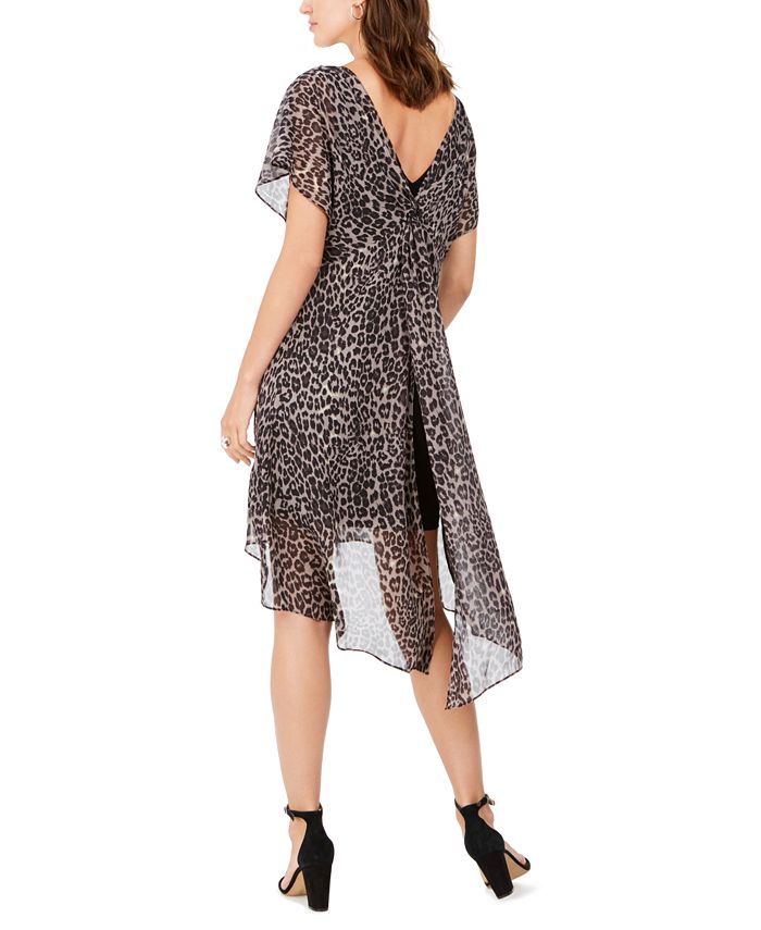 Adrianna Papell Leopard-Print Chiffon Flyaway Dress & Reviews - Dresses