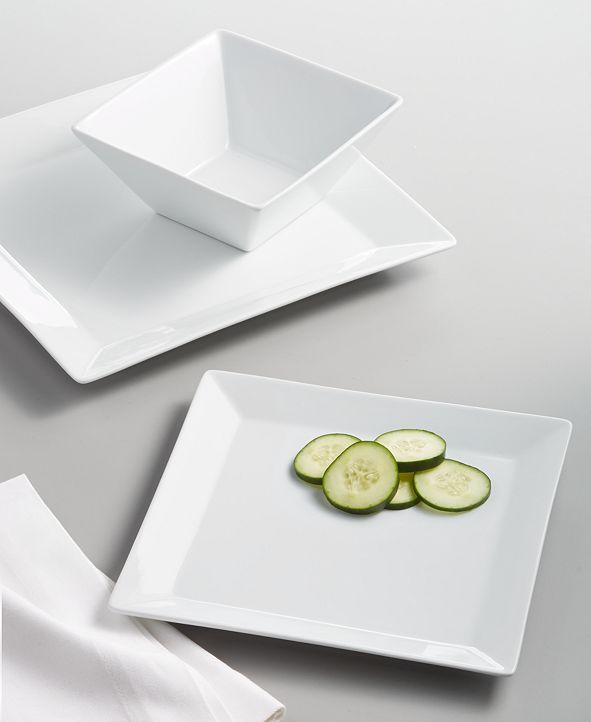 The Cellar Whiteware Square Collection, Created for Macy's & Reviews Dinnerware Dining Macy's