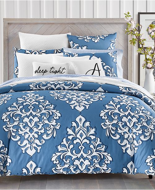 Charter Club Outline Damask 300 Thread Count 3 Pc Full Queen Comforter Set Created For Macy S Reviews Bed In A Bag Bed Bath Macy S