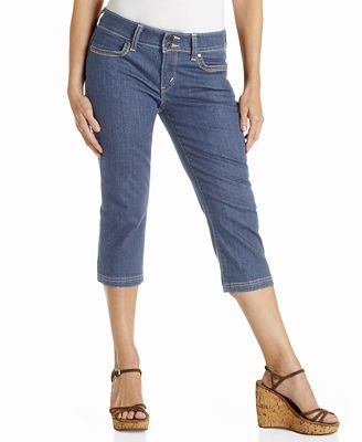 Levi's Petite Jeans, Styled Capri, Solstice Wash - Jeans - Women - Macy's
