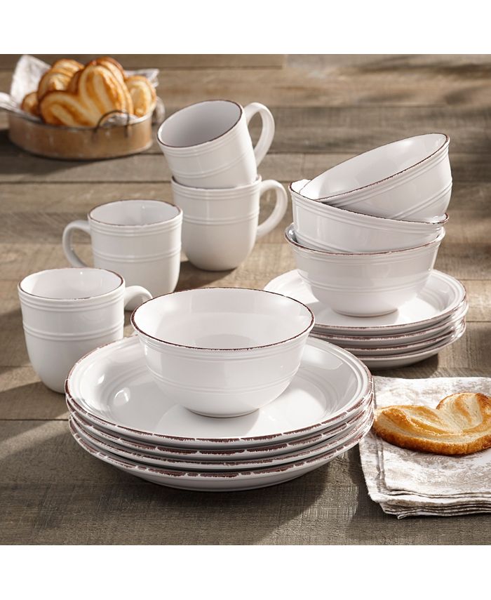 Jay Imports Madelyn White 16 Pc Dinnerware Set & Reviews Dinnerware