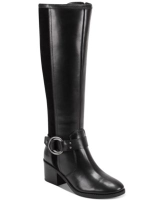 marc fisher black leather booties