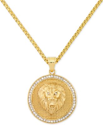 gold lion medallion