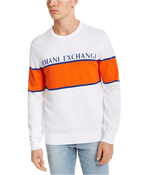 A|X Armani Exchange Men's Colorblocked Striped Sweater, Created for Macy's  & Reviews - Sweaters - Men - Macy's