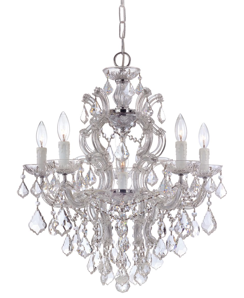 Crystorama Maria Theresa Small Chrome 6 Light Chandelier   Lighting & Lamps   For The Home