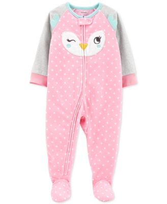 baby girl fleece pajamas