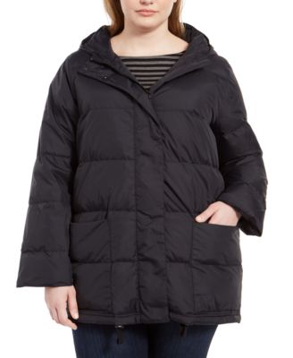 eileen fisher hooded puffer coat