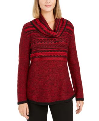 macys womens red sweaters