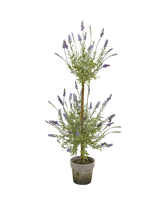 Nearly Natural 34" Lavender Topiary Artificial Tree ...