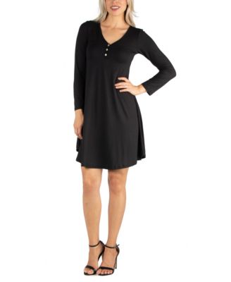 long sleeve henley dress