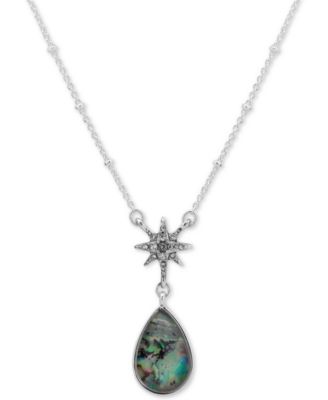 blue green stone necklace