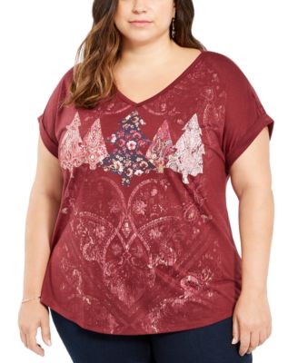 macys plus size holiday tops