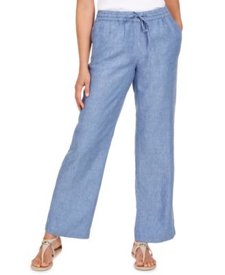 macys women linen pants