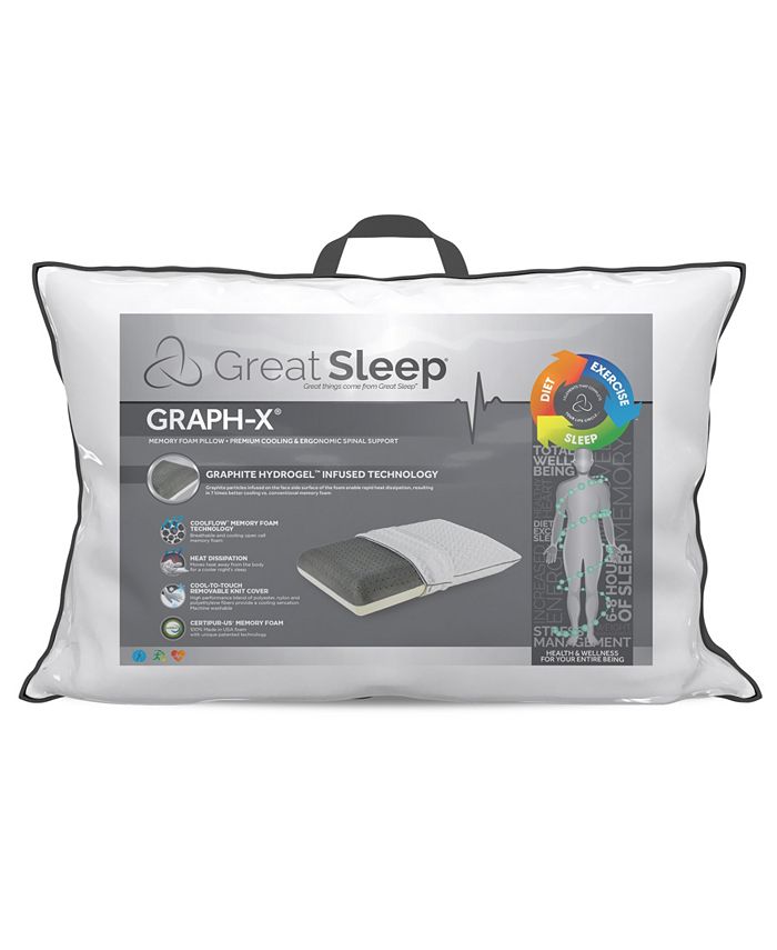 Great Sleep GraphX Memory Foam Traditional Pillow & Reviews Pillows