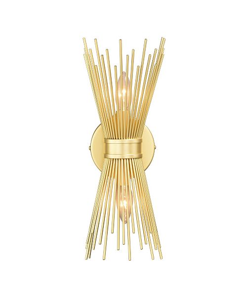 Vaxcel Nikko Gold Tone Mid Century Modern Wall Sconce Light Reviews Home Macy S