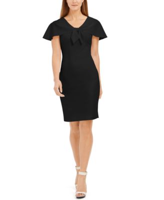 calvin klein shoulder tie sheath dress