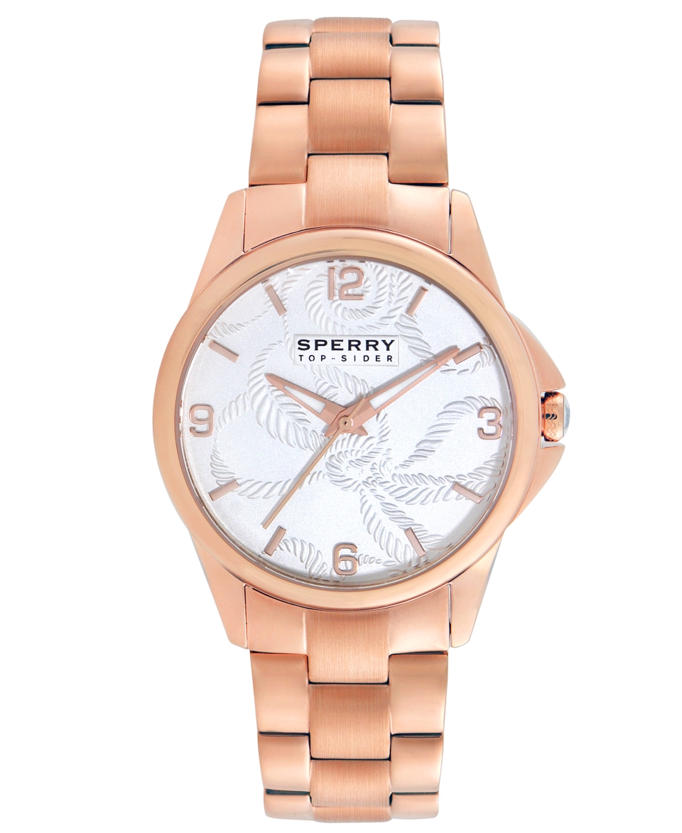 Sperry Top Sider Watch, Womens Kinney Rose Gold Ion Plated Stainless Steel Bracelet 38mm 102054   Watches   Jewelry & Watches